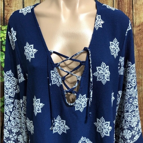 🚨(Must Bundle 3) Portocruz Lattice Front Swim Cover Size XL Navy/White L-2 - Picture 2 of 5